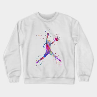 Girl baseball Crewneck Sweatshirt